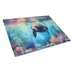 0.2 x 15 x 12 in. Manatee Glass Cutting Board, Large