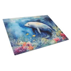 DAC2811LCB 0.2 x 15 x 12 in. Manatee Glass Cutting Board, Large