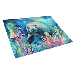 0.2 x 15 x 12 in. Manatee Glass Cutting Board, Large