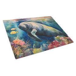 0.2 x 15 x 12 in. Manatee Glass Cutting Board, Large
