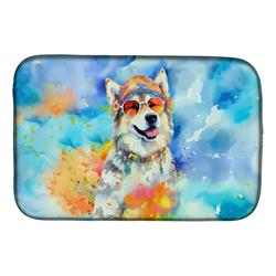 0.2 x 21 x 14 in. Alaskan Malamute Hippie Dawg Dish Drying Mat