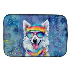 0.2 x 21 x 14 in. American Eskimo Hippie Dawg Dish Drying Mat