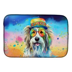 0.2 x 21 x 14 in. Bearded Collie Hippie Dawg Dish Drying Mat