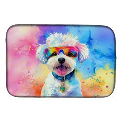 0.2 x 21 x 14 in. Bichon Frise Hippie Dawg Dish Drying Mat