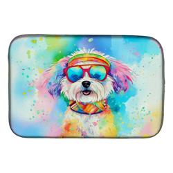 0.2 x 21 x 14 in. Bichon Frise Hippie Dawg Dish Drying Mat