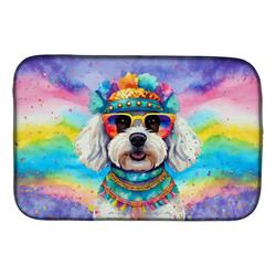 0.2 x 21 x 14 in. Bichon Frise Hippie Dawg Dish Drying Mat