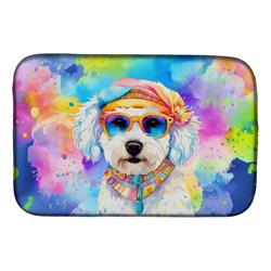 0.2 x 21 x 14 in. Bichon Frise Hippie Dawg Dish Drying Mat