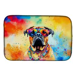 0.2 x 21 x 14 in. Bullmastiff Hippie Dawg Dish Drying Mat