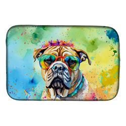 0.2 x 21 x 14 in. Bullmastiff Hippie Dawg Dish Drying Mat