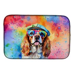 0.2 x 21 x 14 in. Cavalier Spaniel Hippie Dawg Dish Drying Mat