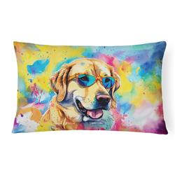 3 x 16 x 12 in. Yellow Labrador Hippie Dawg Fabric Decorative Pillow