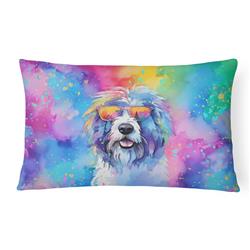 DAC2534PW1216 3 x 16 x 12 in. Old English Sheepdog Hippie Dawg Fabric Decorative Pillow
