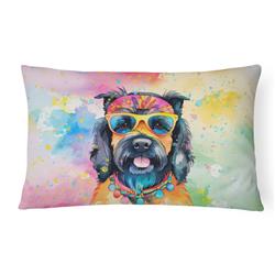 3 x 16 x 12 in. Scottish Terrier Hippie Dawg Fabric Decorative Pillow