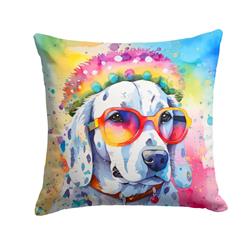 3 x 18 x 18 in. Dalmatian Hippie Dawg Fabric Decorative Pillow