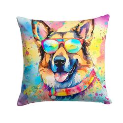 3 x 18 x 18 in. German Shepherd Hippie Dawg Fabric Decorative Pillow