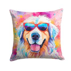 3 x 18 x 18 in. Great Pyrenees Hippie Dawg Fabric Decorative Pillow