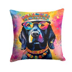 3 x 18 x 18 in. Black Labrador Hippie Dawg Fabric Decorative Pillow