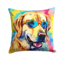 3 x 18 x 18 in. Yellow Labrador Hippie Dawg Fabric Decorative Pillow