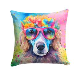 3 x 18 x 18 in. Poodle Hippie Dawg Fabric Decorative Pillow