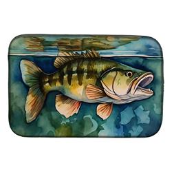 21 x 14 in. Unisex Smallmouth Bass Dish Drying Mat