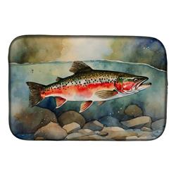 21 x 14 in. Unisex Trout Dish Drying Mat