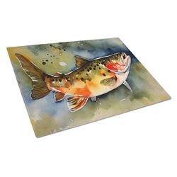 DAC2776LCB 15 x 12 in. Brook Trout Glass Cutting Board - Large