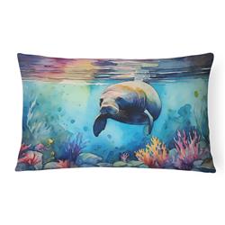 16 x 12 in. Unisex Manatee Throw Pillow