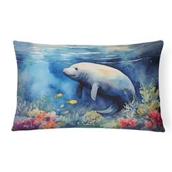 16 x 12 in. Unisex Manatee Throw Pillow