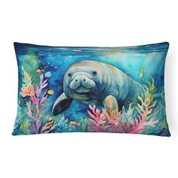16 x 12 in. Unisex Manatee Throw Pillow
