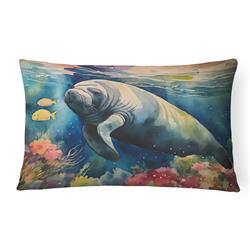 16 x 12 in. Unisex Manatee Throw Pillow