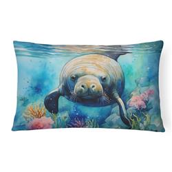 16 x 12 in. Unisex Manatee Throw Pillow