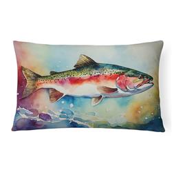 16 x 12 in. Unisex Rainbow Trout Throw Pillow