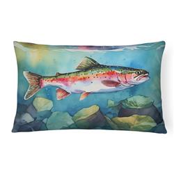 16 x 12 in. Unisex Rainbow Trout Throw Pillow