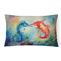 16 x 12 in. Unisex Seahorses Throw Pillow