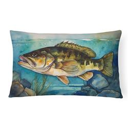 16 x 12 in. Unisex Smallmouth Bass Throw Pillow