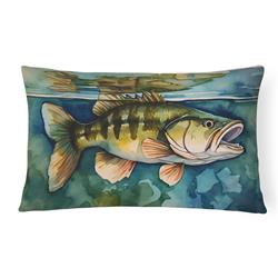 16 x 12 in. Unisex Smallmouth Bass Throw Pillow