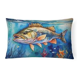 16 x 12 in. Unisex Striped Bass Throw Pillow