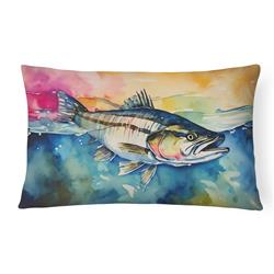 16 x 12 in. Unisex Striped Bass Throw Pillow