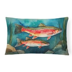 16 x 12 in. Unisex Trout Throw Pillow
