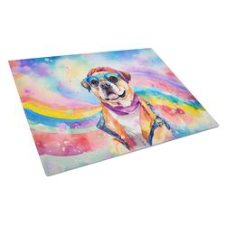 DAC2545LCB 15 x 12 in. Pug Hippie Dawg Glass Cutting Board - Large