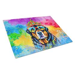 DAC2547LCB 15 x 12 in. Rottweiler Hippie Dawg Glass Cutting Board - Large