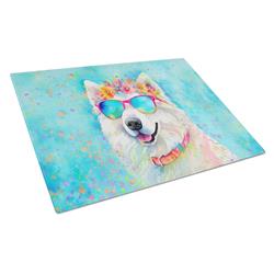 DAC2548LCB 15 x 12 in. Samoyed Hippie Dawg Glass Cutting Board - Large