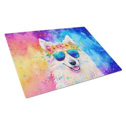DAC2549LCB 15 x 12 in. Samoyed Hippie Dawg Glass Cutting Board - Large