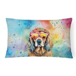 16 x 12 in. Unisex Cocker Spaniel Hippie Dawg Fabric Decorative Pillow