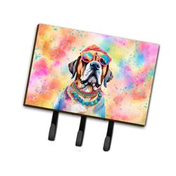 9 x 6 in. Unisex Mastiff Hippie Dawg Leash or Key Holder