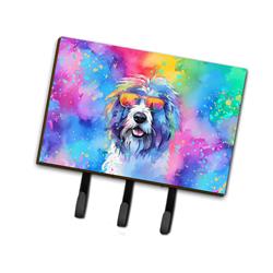 DAC2534TH68 9 x 6 in. Unisex Old English Sheepdog Hippie Dawg Leash or Key Holder