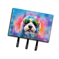 DAC2536TH68 9 x 6 in. Unisex Old English Sheepdog Hippie Dawg Leash or Key Holder