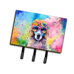 9 x 6 in. Unisex Poodle Hippie Dawg Leash or Key Holder
