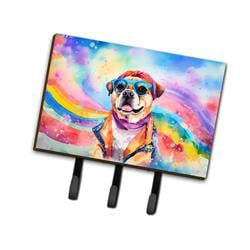 9 x 6 in. Unisex Pug Hippie Dawg Leash or Key Holder