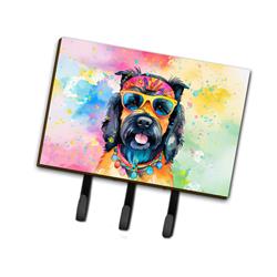 9 x 6 in. Unisex Scottish Terrier Hippie Dawg Leash or Key Holder